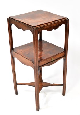 Lot 22 - A 19th century elm two-tier wash stand with...