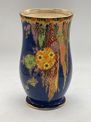 Lot 303 - CROWN DEVON; an Art Deco 'Fantasia' vase,...