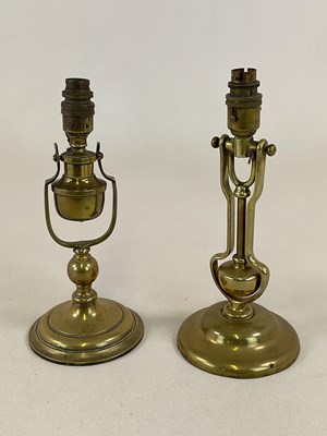 Lot 716 - A pair of late 19th/early 20th century brass...