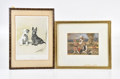 Lot 1657 - A collection of five prints, a watercolour,...
