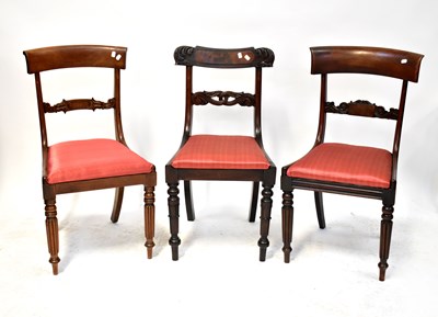 Lot 4 - Seven various 19th century bar back dining...