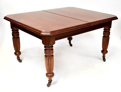 Lot 41 - A Victorian mahogany wind-out dining table...