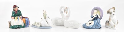 Lot 478 - ROYAL DOULTON; two figures, HN2017 'Silks and...