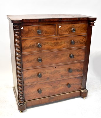 Lot 52 - A Victorian Scottish mahogany chest of two...