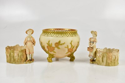 Lot 526 - ROYAL WORCESTER; a pair of figures...