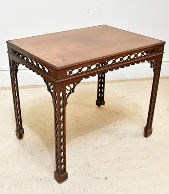 Lot 191 - An Edwardian Chippendale Revival mahogany side...