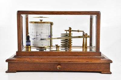 Lot 358 - HAGUE & SONS, BATH; a mahogany cased barograph,...