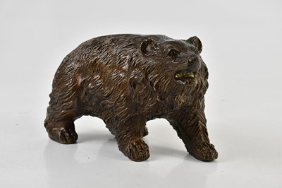 Lot 1387 - A modern bronze figure of a bear, height 15cm,...