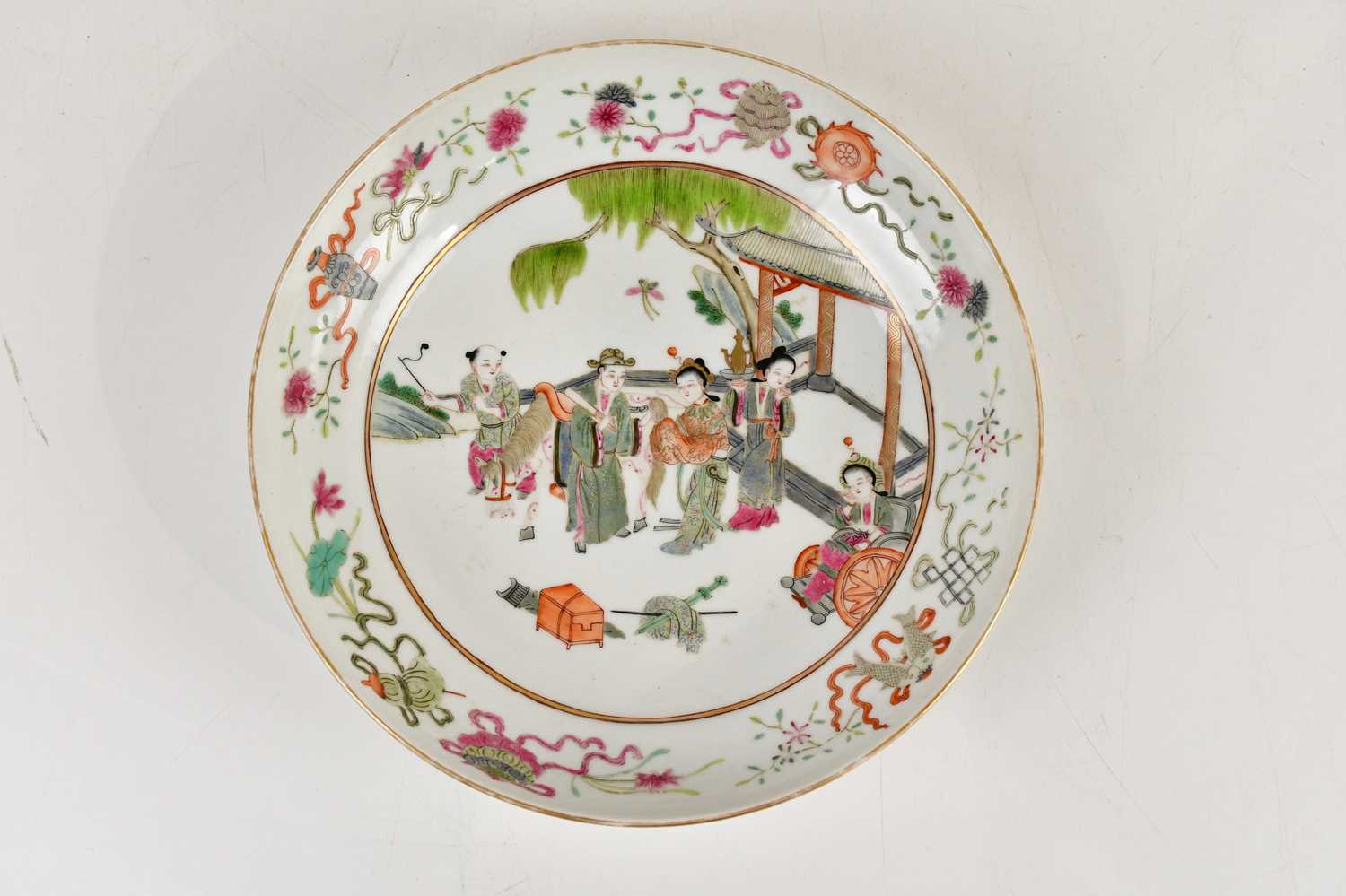 Lot 1019 - A Chinese Famille Rose footed circular bowl,...