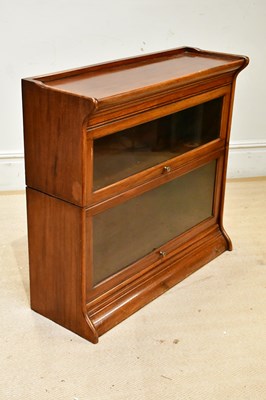 Lot 151 - A Wernicke style mahogany two tier bookcase,...