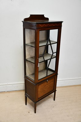 Lot 198 - An Edwardian inlaid mahogany display cabinet,...