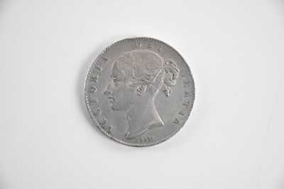 Lot 595 - A Victorian young head silver crown, 1844,...