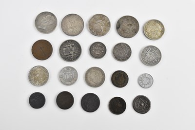 Lot 623 - A group of mainly foreign coins incuding a...