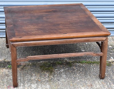 Lot 36 - A Chinese hardwood square coffee table, height...