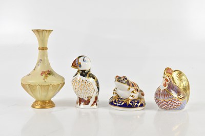 Lot 555 - ROYAL COPENHAGEN; three animal form...