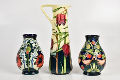 Lot 402 - MOORCROFT; a ewer designed by Sian Leeper in...