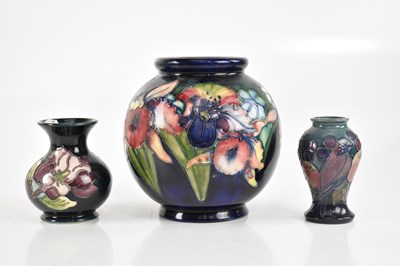 Lot 407 - WALTER MOORCROFT; a bulbous vase in the...