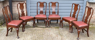 Lot 13 - A set of six 19th century Queen Anne style...