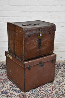 Lot 1300 - A vintage canvas carriage travelling case by J....