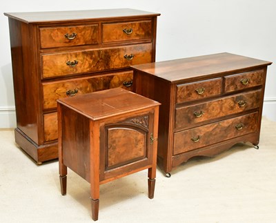 Lot 126 - HANDY HOUSE FURNITURE; a walnut chest of two...