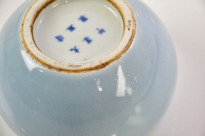 Lot 1007 - A Chinese porcelain Claire de Lune brush...