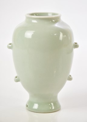 Lot 1001 - A Chinese porcelain celadon glazed lantern...