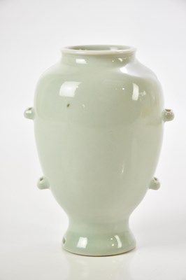 Lot 1001 - A Chinese porcelain celadon glazed lantern...