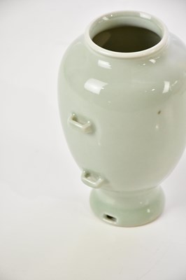 Lot 1001 - A Chinese porcelain celadon glazed lantern...