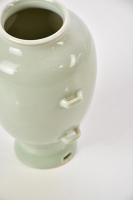 Lot 1001 - A Chinese porcelain celadon glazed lantern...