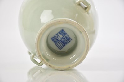 Lot 1001 - A Chinese porcelain celadon glazed lantern...