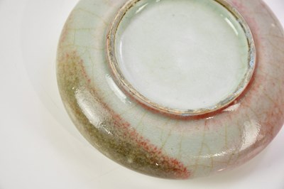Lot 1004 - A Chinese porcelain peach bloom brush washer,...