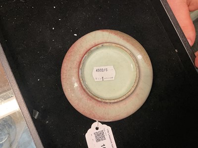 Lot 1004 - A Chinese porcelain peach bloom brush washer,...