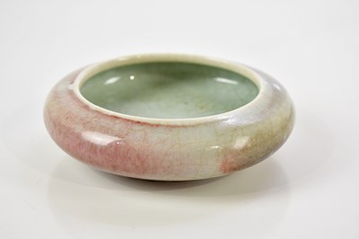 Lot 1004 - A Chinese porcelain peach bloom brush washer,...