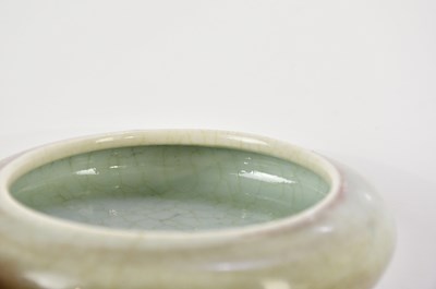 Lot 1004 - A Chinese porcelain peach bloom brush washer,...