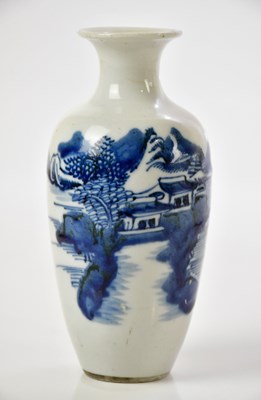 Lot 1021 - A 19th century Chinese porcelain blue and...