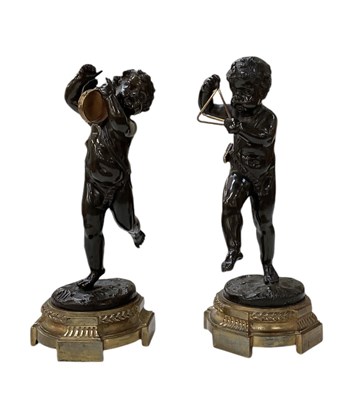Lot 606 - A pair of late 19th century cast bronze...