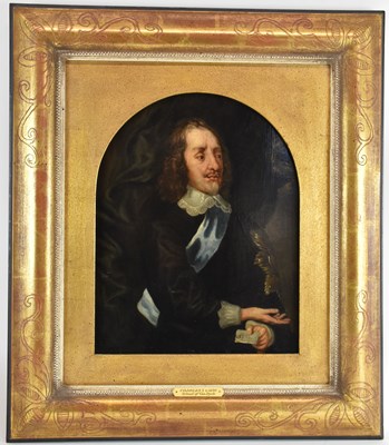 Lot 143 - SCHOOL OF VAN DYCK; oil on board, 'Charles I...