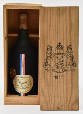 Lot 124 - ARMAGNAC; a boxed bottle of 1965 Vieil...