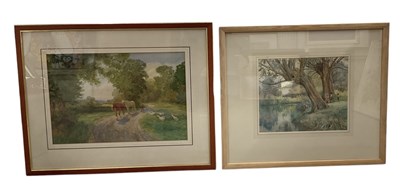 Lot 284 - MARY STELLA EDWARDS; watercolour, 'Children...