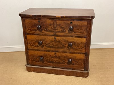 Lot 833 - A 19th century mahogany chest of two short...