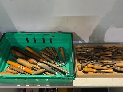 Lot 238 - A quantity of wooden handled woodworking...