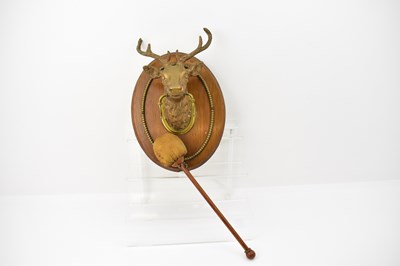Lot 320 - A vintage wall-mounting brass gong, diameter...