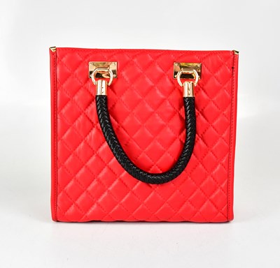 Lot 388 - ELENA ANDREA; a quilted Italian red leather...