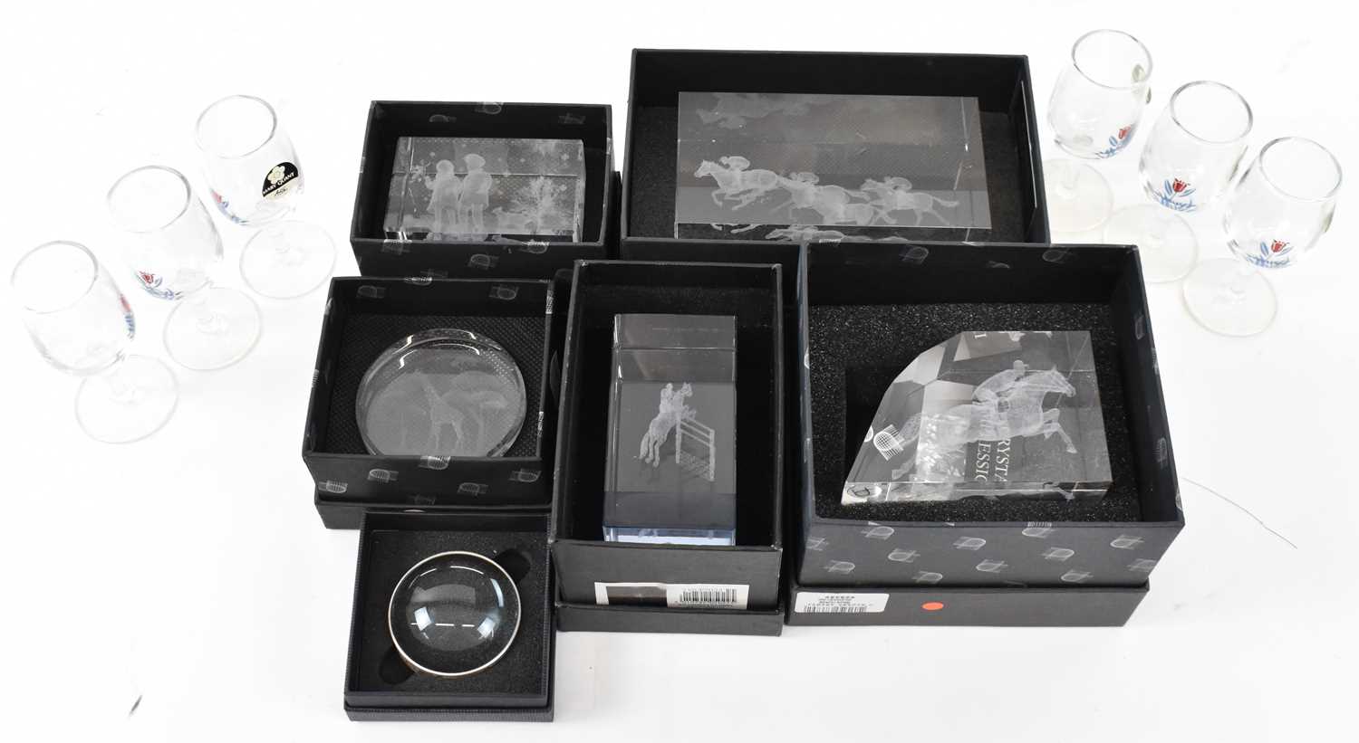 Lot 380 - CRYSTAL IMPRESSIONS; five assorted crystal...