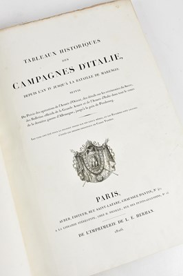 Lot 101 - TABLEAUX HISTORIQUES DES CAMPAGNES D’ITALIE...
