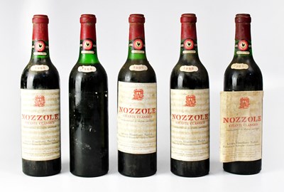 Lot 841 - Five bottles of Nozzole Chianti Classico, 1968...