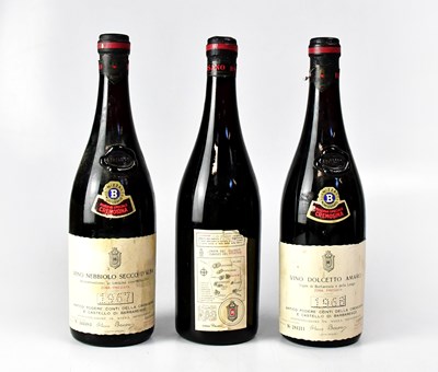 Lot 837 - Three bottles of Vino Nebbiolo Secco D'Alba,...