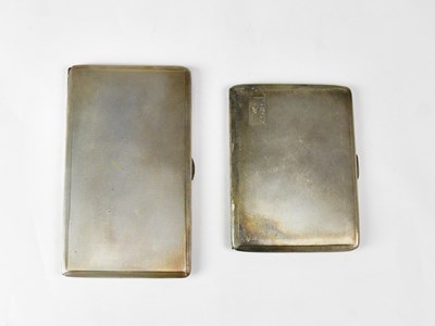 Lot 723 - Two hallmarked silver cigarette cases with...