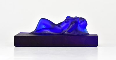 Lot 298 - WENDY A. TAYLOR; a blue glass sculpture,...