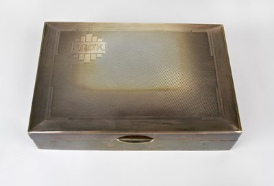 Lot 719 - A George VI hallmarked silver cigarette box of...